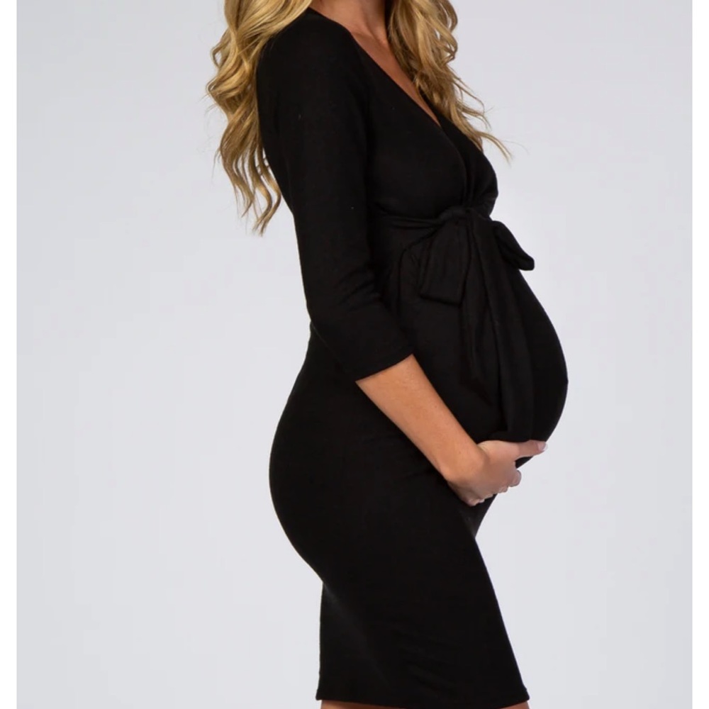 Super soft maternity wrap dress